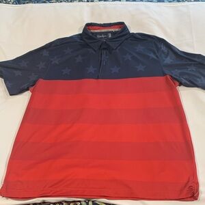 Cutter & Buck Navy and Red Star Polo